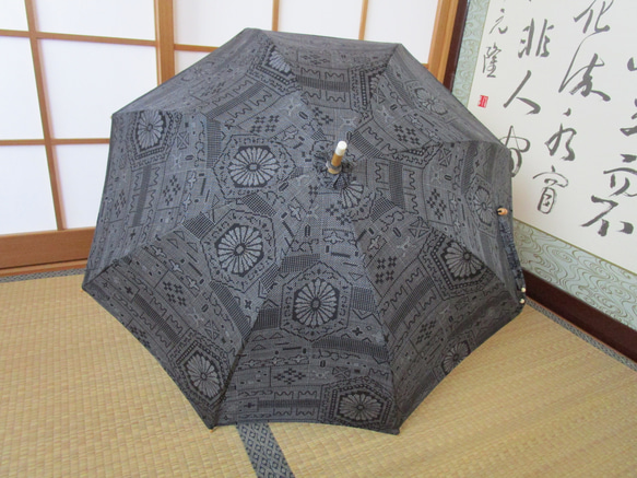本場泥大島紬の着物から日傘（傘袋付き） 傘・日傘 MICHI 通販
