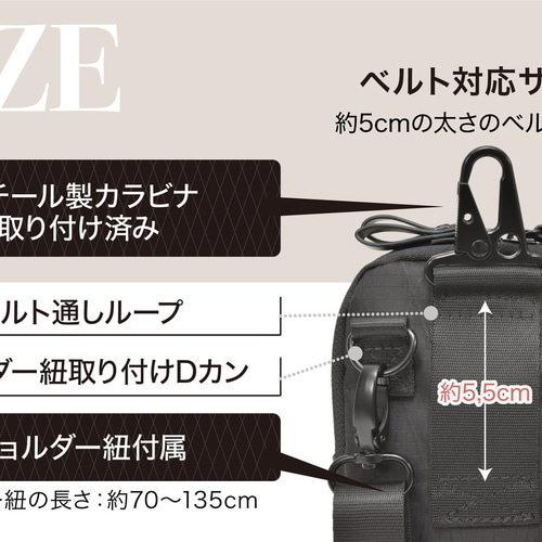 GRINER 【MonoMax掲載】 Zpac スマホポーチ スキミング防止 撥水