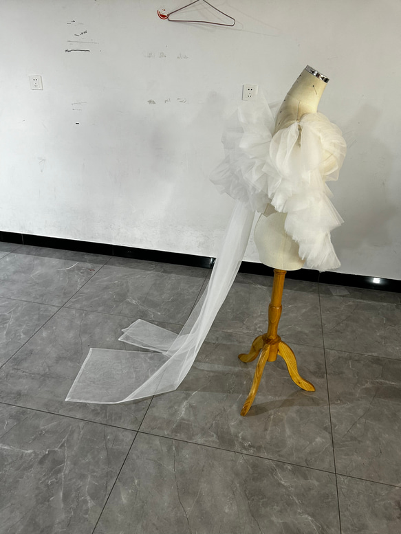 人気上昇！ホワイト トップス ソフトチュール フランス風 可愛い 結婚式 結婚式 XL ドレス