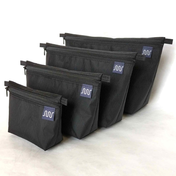 X-Pac　マチ付きポーチ  ブラック  Mサイズ　アウトドア軽量　ナイロン　小物入れ　ミニショルダーバッグ 6枚目の画像