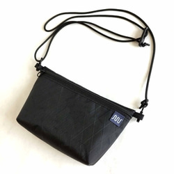 X-Pac　マチ付きポーチ  ブラック  Mサイズ　アウトドア軽量　ナイロン　小物入れ　ミニショルダーバッグ 5枚目の画像