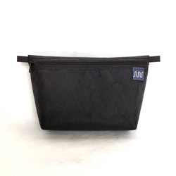 X-Pac　マチ付きポーチ  ブラック  Mサイズ　アウトドア軽量　ナイロン　小物入れ　ミニショルダーバッグ 1枚目の画像