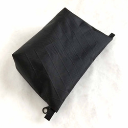 X-Pac　マチ付きポーチ  ブラック  Mサイズ　アウトドア軽量　ナイロン　小物入れ　ミニショルダーバッグ 4枚目の画像