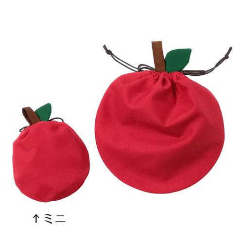 赤りんごの巾着 巾着袋 オクノテ 通販 17850688｜Creema(クリーマ