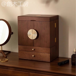 5段引き出しボックス】木製 小物入れ アンティーク風 古材風 木箱 収納