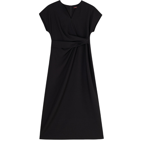 Vネックワンピース　ノースリーブワンピース　可愛いウエストワンピース　ブラック　S-XL#555 17枚目の画像