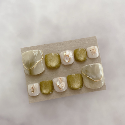 【フットネイル】マグネット ニュアンス ネイルチップ 現品限り フットネイル ネイルチップ ペディ ニュアンスネイル サイズ