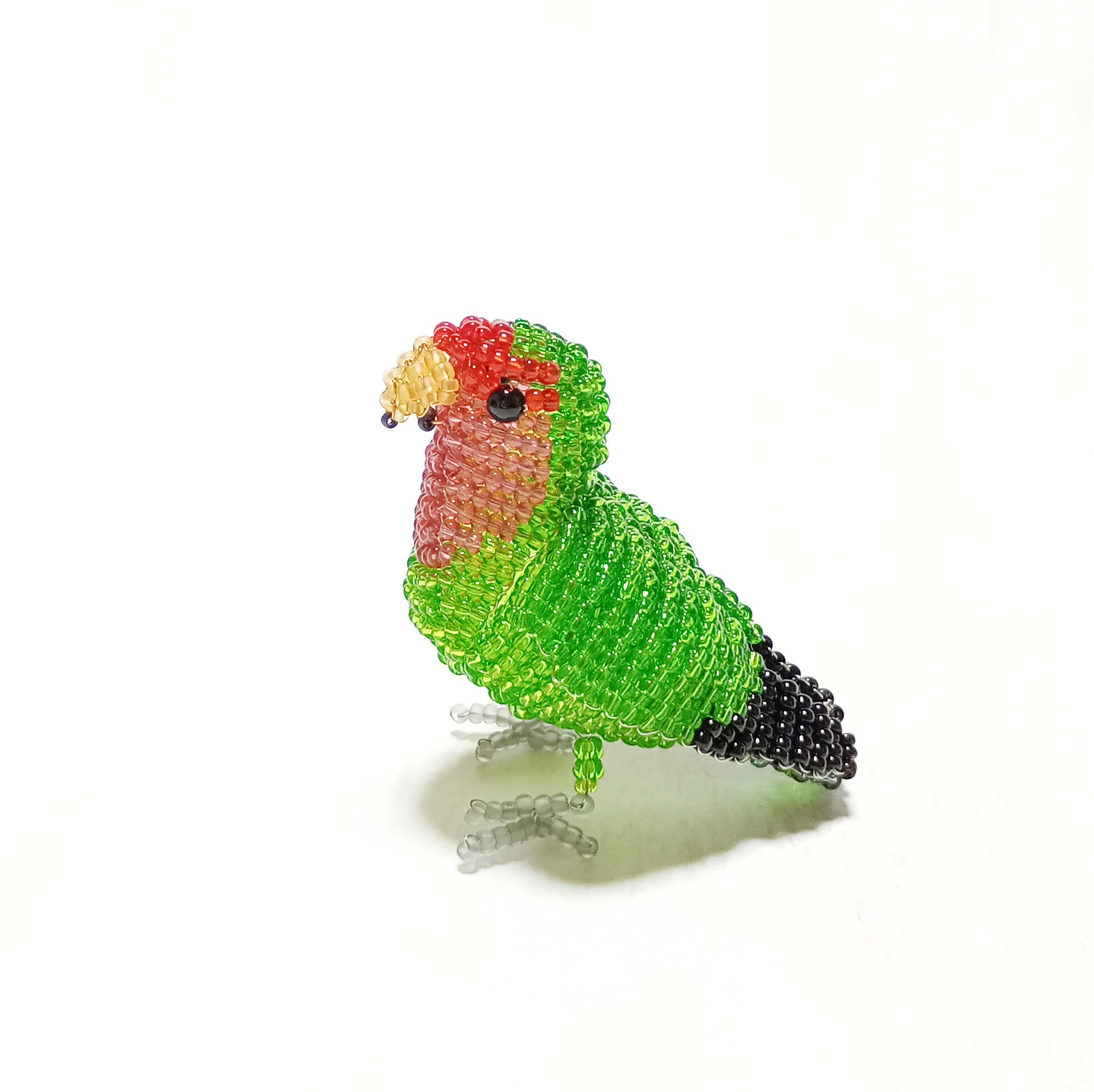 受注製作・シードビーズのコザクラインコ