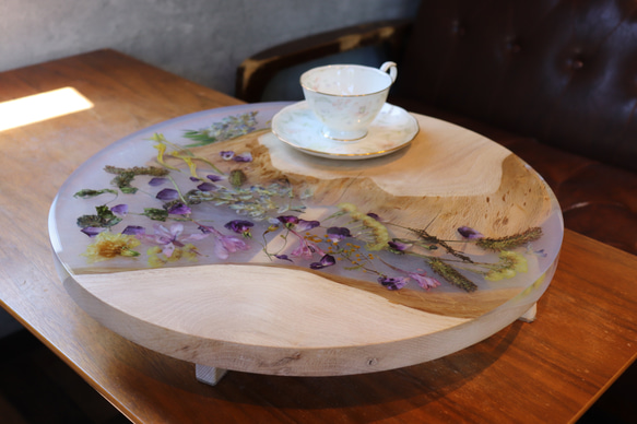 1点物 ドライフラワーteaテーブル サイドテーブル yamakagework