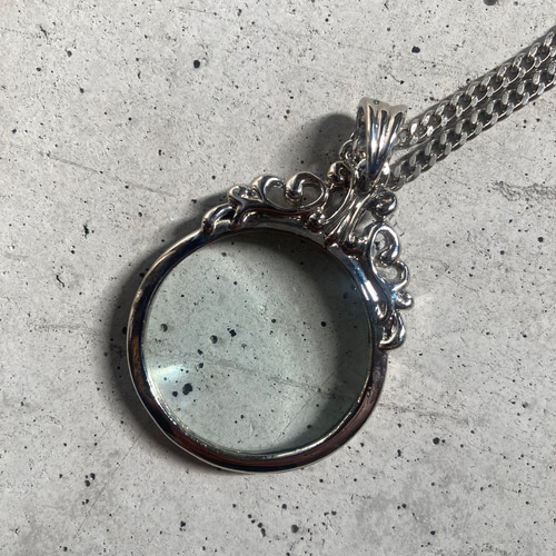 シルバーフレーム ルーペペンダント【職人による一点物】 ネックレス  