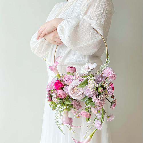 ご確認用 アーティフィシャルフラワーブーケ フープブーケ 結婚