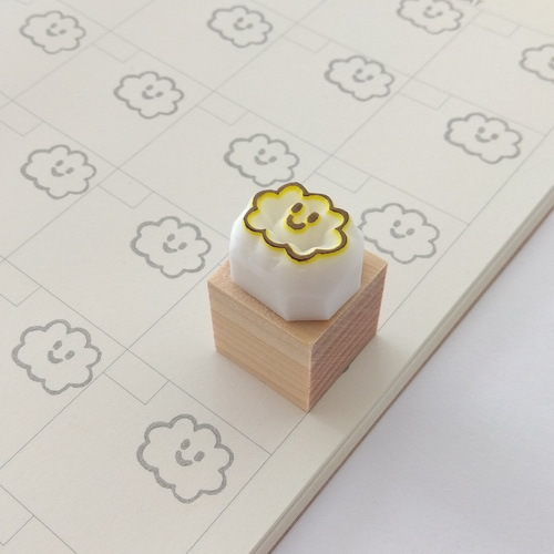 日常を楽しむスタンプ♪手帳やカレンダーに ニッコリ『くもり』マーク