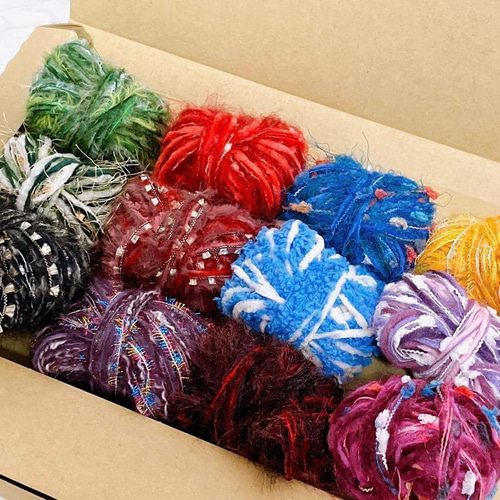 お得！！ 引き揃え糸 ビビット系 詰め合わせ 7g 12個セット 糸・ミシン