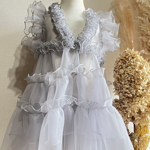 七五三 メロウ被布ドレス シルバーグレー 子供服 cocoawaffle 通販 