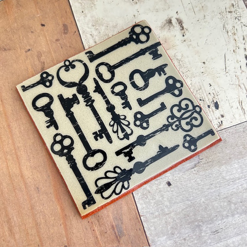 212・【SALE】keys 鍵 アンティーク風 輸入スタンプ ラバースタンプ