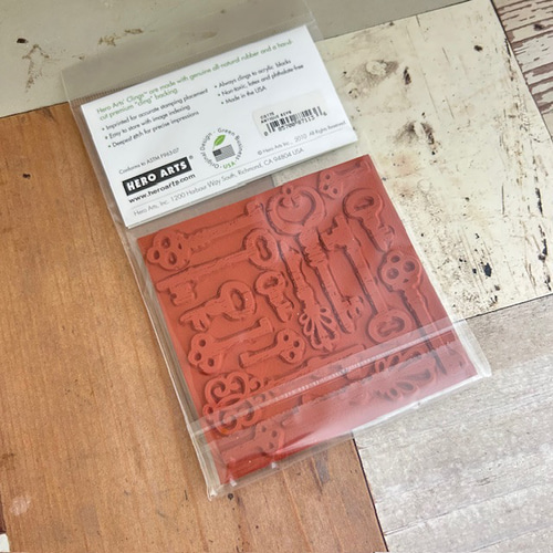 212・【SALE】keys 鍵 アンティーク風 輸入スタンプ ラバースタンプ