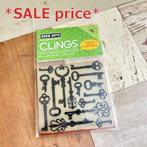 212・【SALE】keys 鍵 アンティーク風 輸入スタンプ ラバースタンプ