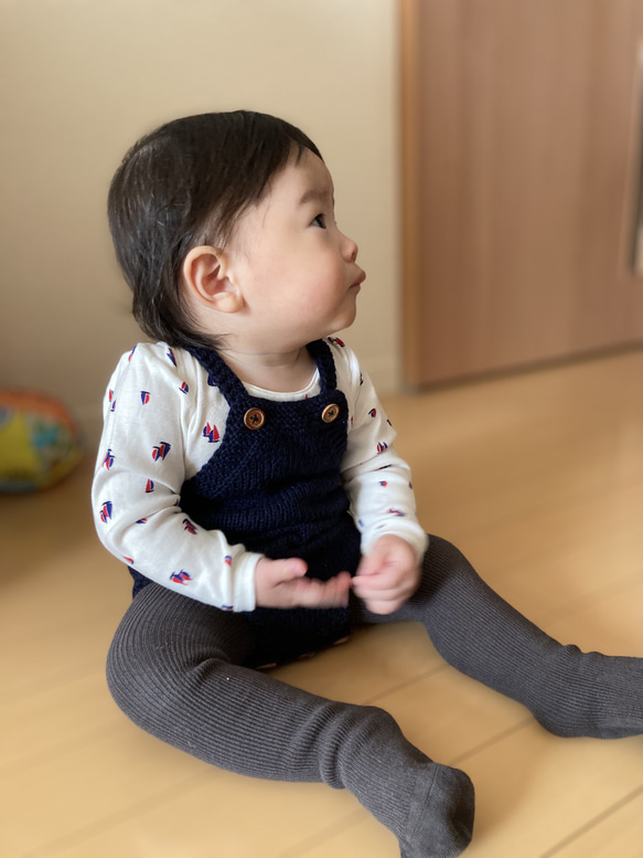 受注制作】手編み ベビー ロンパース サロペット ベビー服 mochi 通販 