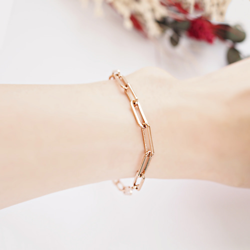 金属アレルギー対応! ピンクゴールド＊リンクチェーンのマンテル