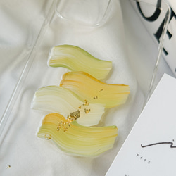 【waveline】olive×gold ニュアンス スマホケース iphone/アクリル絵の具 2枚目の画像