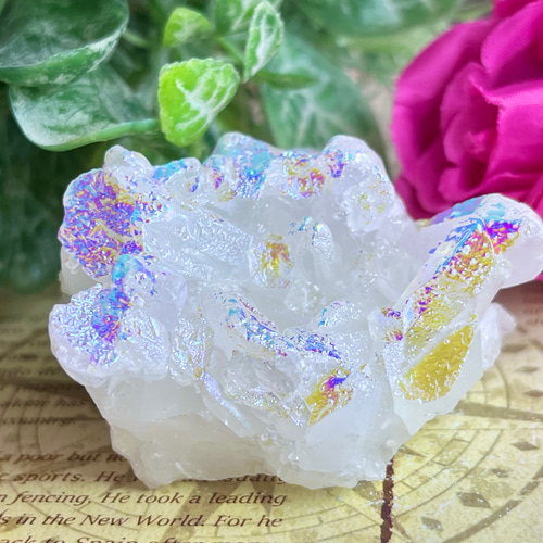 キャンドルクォーツ✨ オーラ 水晶 ラフストーン 原石 クラスター