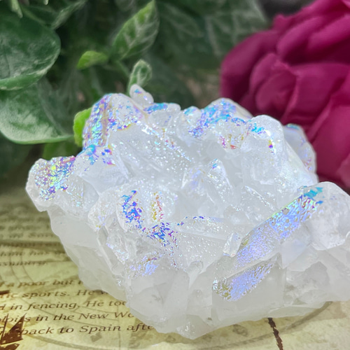 キャンドルクォーツ✨ オーラ 水晶 ラフストーン 原石 クラスター