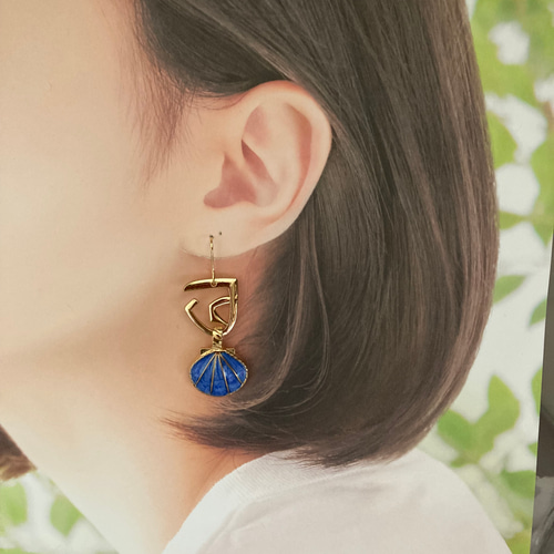 涼しげでカッコ可愛い素敵な2way夏ピアス ピアス（フック・チェーン