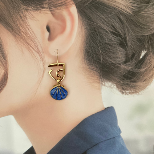涼しげでカッコ可愛い素敵な2way夏ピアス ピアス（フック・チェーン