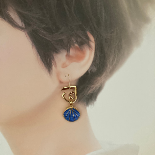 涼しげでカッコ可愛い素敵な2way夏ピアス ピアス（フック・チェーン