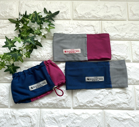 "数量限定"　bi-color クールタオルネックウォーマー「虫歯巻きにもなるよ」UVカット 15枚目の画像