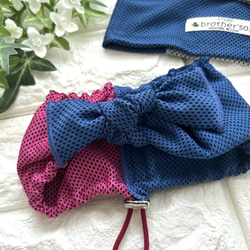 "数量限定"　bi-color クールタオルネックウォーマー「虫歯巻きにもなるよ」UVカット 1枚目の画像