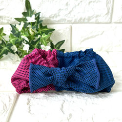 "数量限定"　bi-color クールタオルネックウォーマー「虫歯巻きにもなるよ」UVカット 2枚目の画像