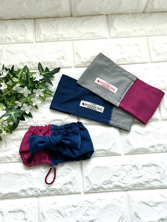 "数量限定"　bi-color クールタオルネックウォーマー「虫歯巻きにもなるよ」UVカット 12枚目の画像