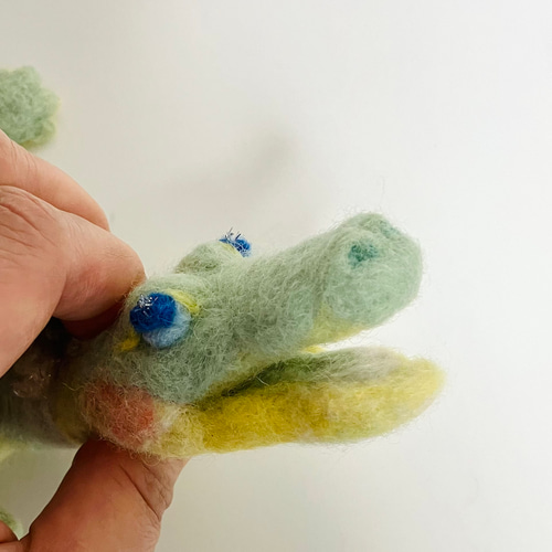 パクパクわにくん 羊毛フェルト ワニ わに 羊毛フェルト