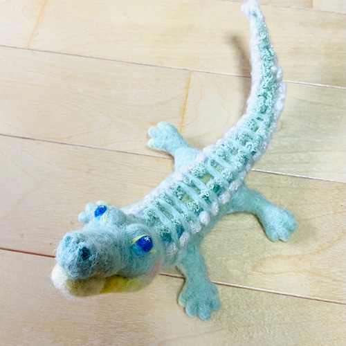 パクパクわにくん 羊毛フェルト ワニ わに 羊毛フェルト