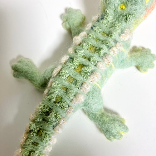 パクパクわにくん 羊毛フェルト ワニ わに 羊毛フェルト