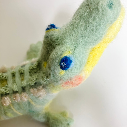 パクパクわにくん 羊毛フェルト ワニ わに 羊毛フェルト