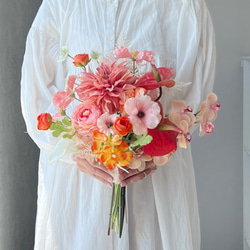 オレンジ（橙） ブーケ のおすすめ人気通販｜Creema(クリーマ