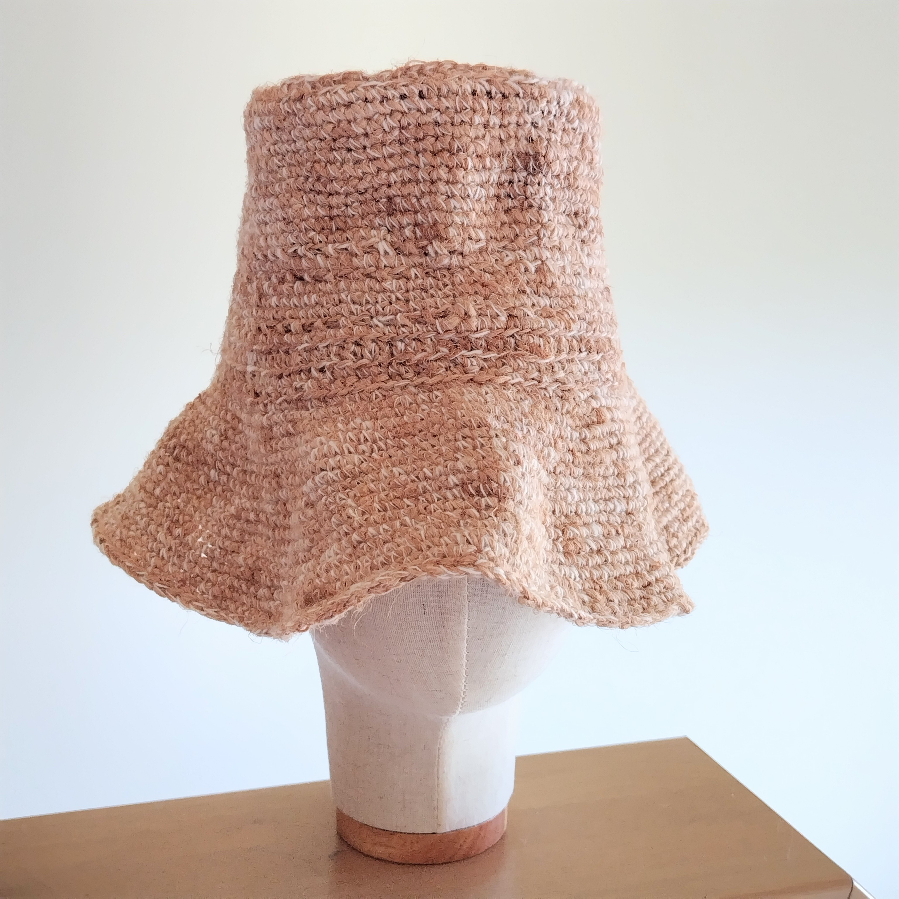 パイナップルとコットンのハット 手編み 送料別