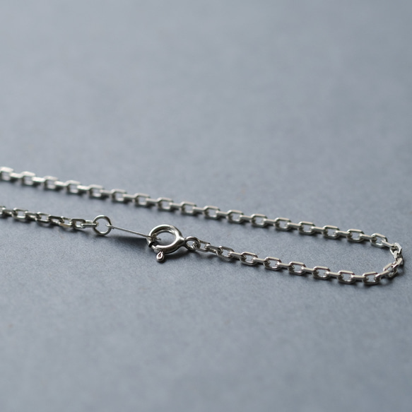 幅2mm あずき チェーン ネックレス シルバー925 メンズ ユニセックス 5枚目の画像