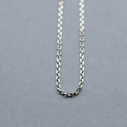 幅2mm あずき チェーン ネックレス シルバー925 メンズ ユニセックス 1枚目の画像