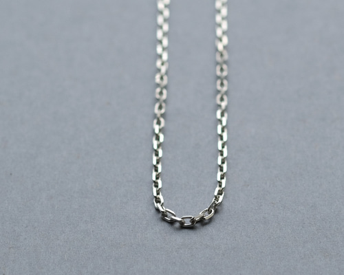 幅2mm あずき チェーン ネックレス シルバー925 メンズ ユニセックス