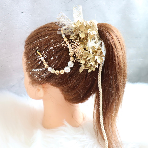 デザインパールの髪飾り ゴールド dp_05 成人式 髪飾り 卒業式髪飾り