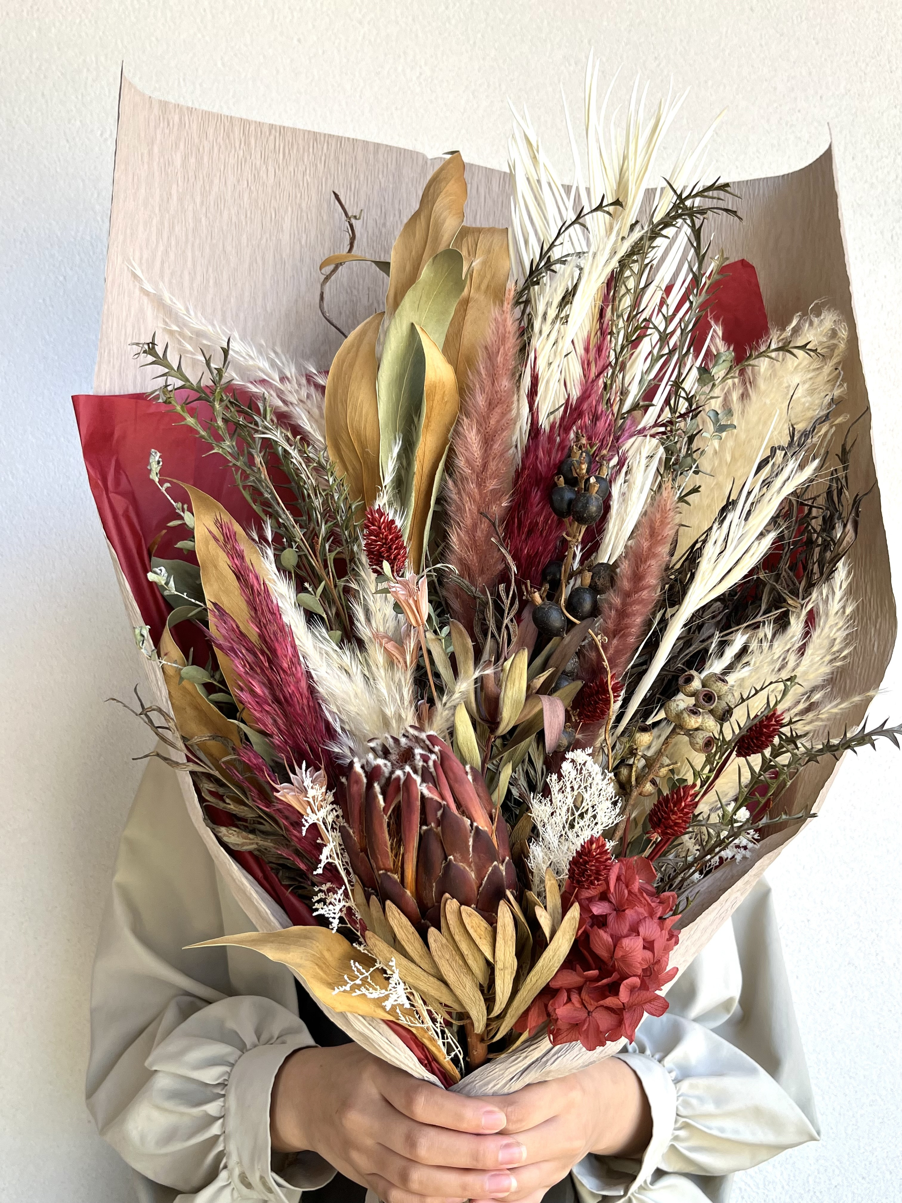 プロテアのスワッグ （レッド系） ドライフラワー tokohana 通販