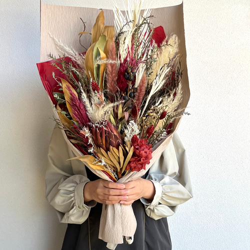 プロテアのスワッグ （レッド系） ドライフラワー tokohana 通販