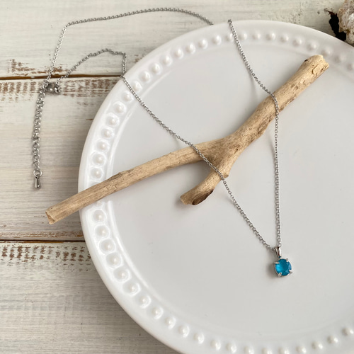 スワロフスキー ネックレス＆ピアス（イヤリング）セット＊アズール