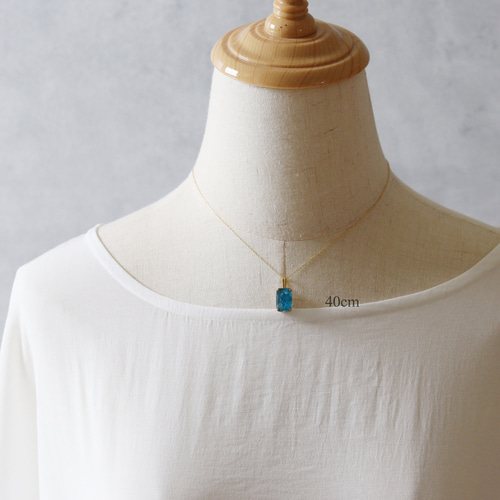 gemstone jewelry アパタイト-sky blue-のネックレス ネックレス