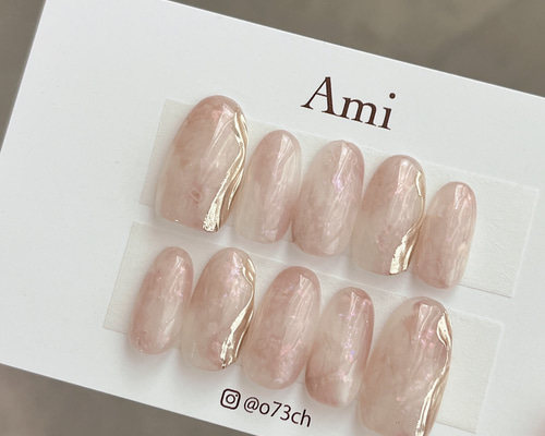 くすみピンクニュアンス ネイルチップ くすみピンクニュアンスネイル ネイルチップ（つけ爪） Miru