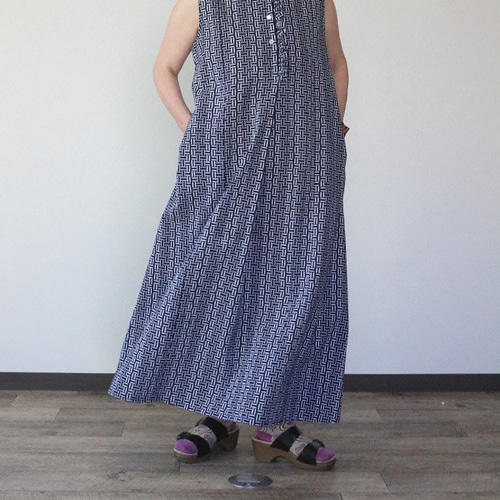 浴衣リメイク（男)ノースリーブワンピース まとめ（二枚) 浴衣リメイクゆったりワンピース ノースリーブワンピース