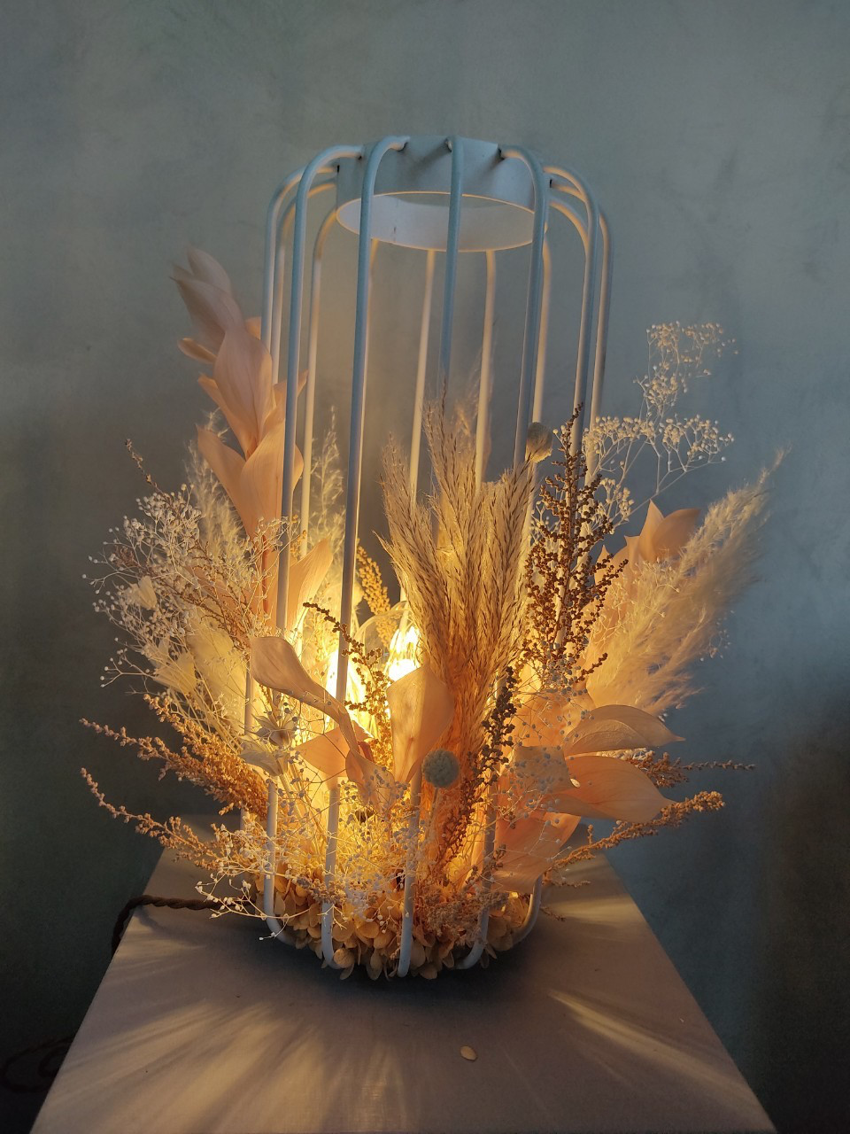 エムスール ランプ アンティーク ドライフラワー m.soeur エムスールフラワーライト アンティーク調 ドライ